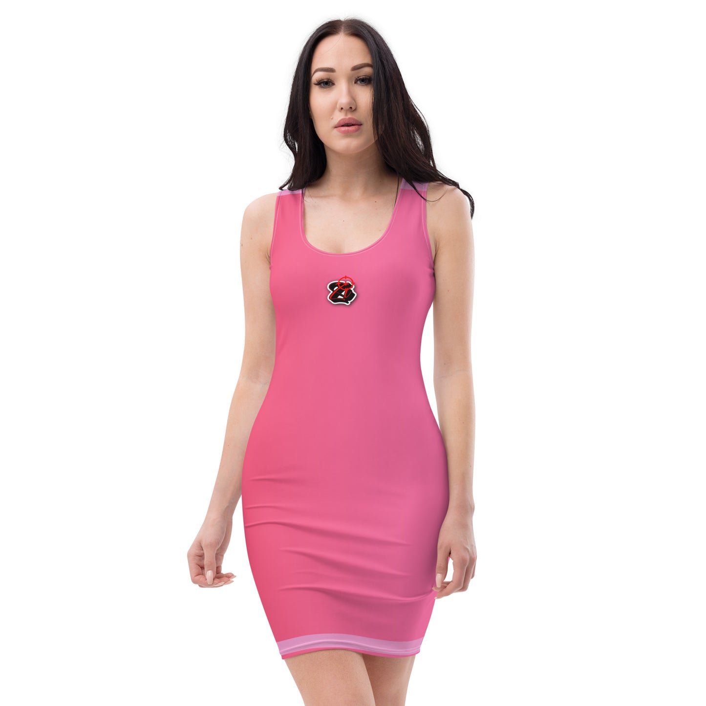 Vestido tubinho Zona De Impacto - Rosa com detalhe