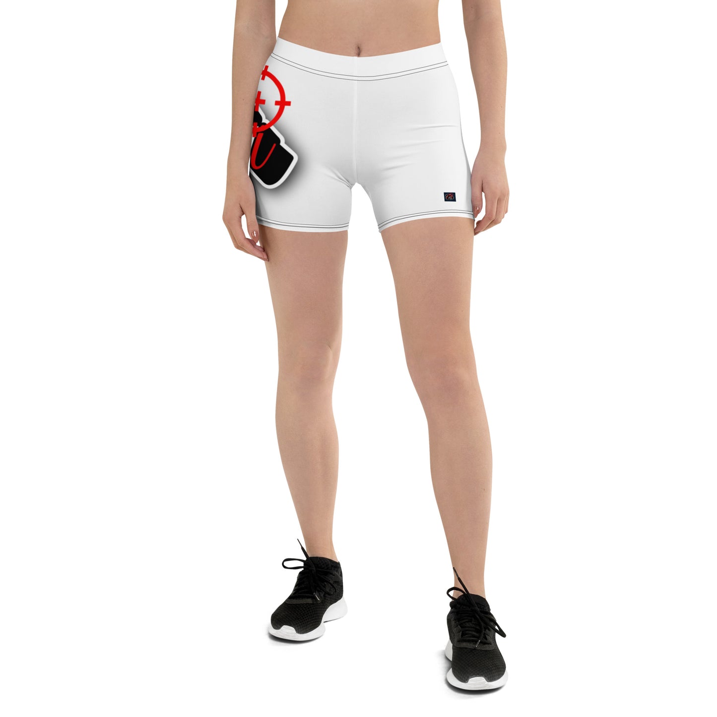 Shorts Feminino de academia Zona De Impacto - Branco