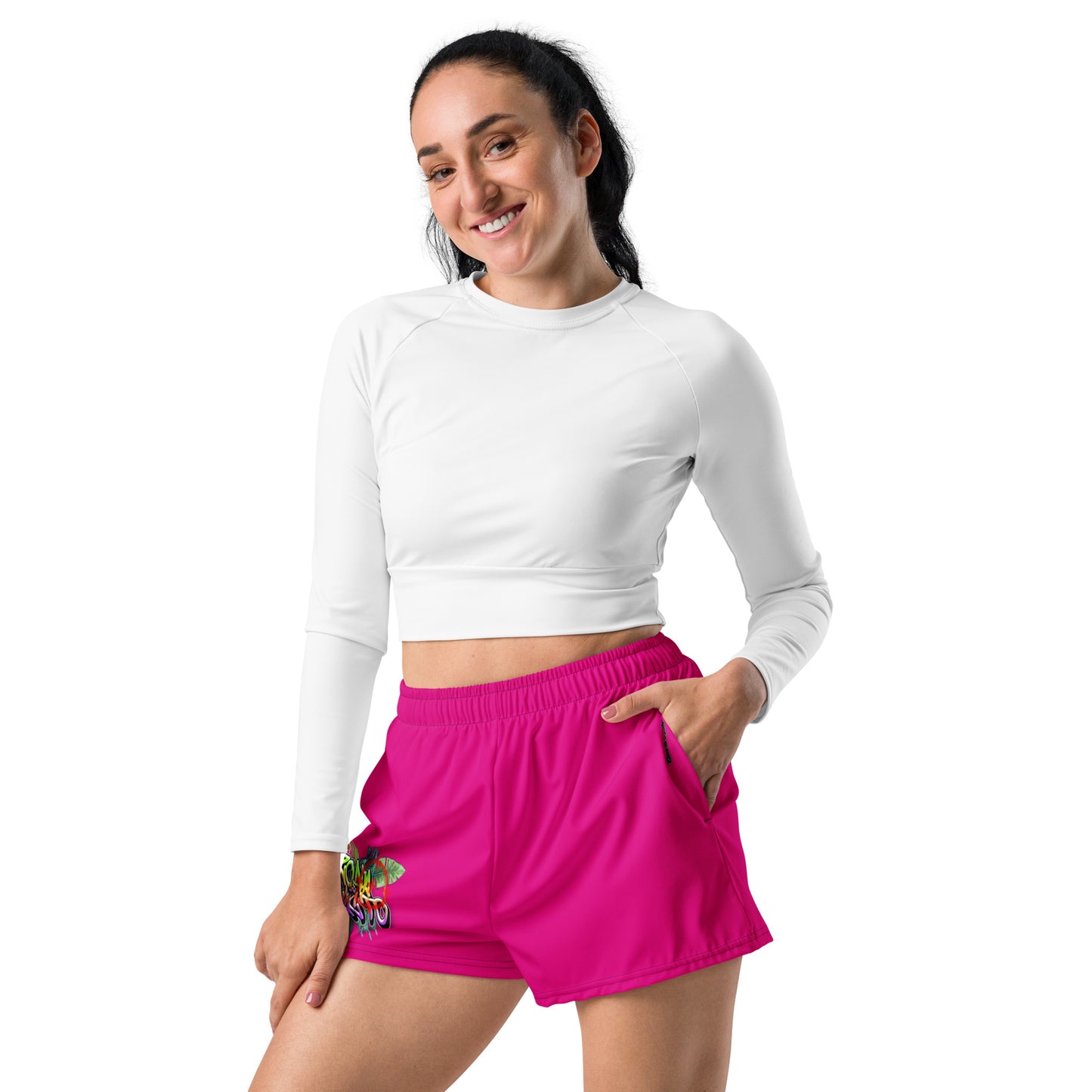 Short feminino sport Zona De Impacto Plant - Rosa Pink