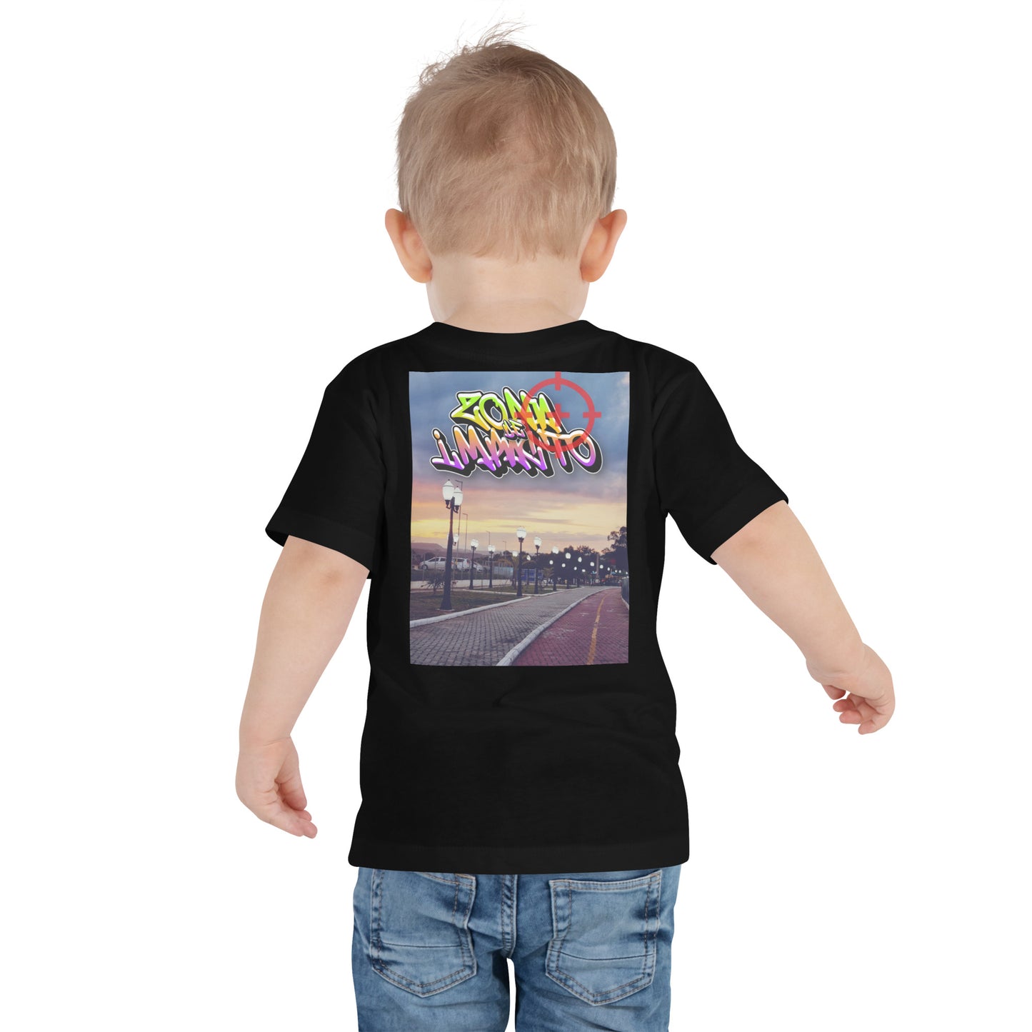 Camiseta Infantil bordado de Manga Curta Zona De Impacto