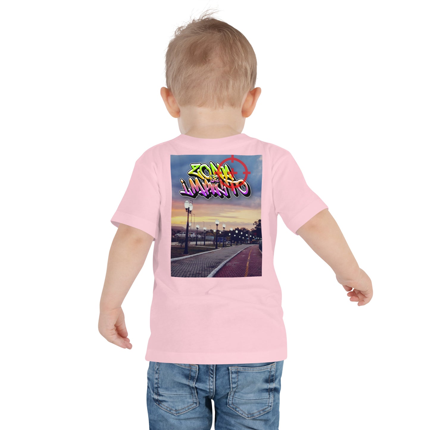 Camiseta Infantil bordado de Manga Curta Zona De Impacto