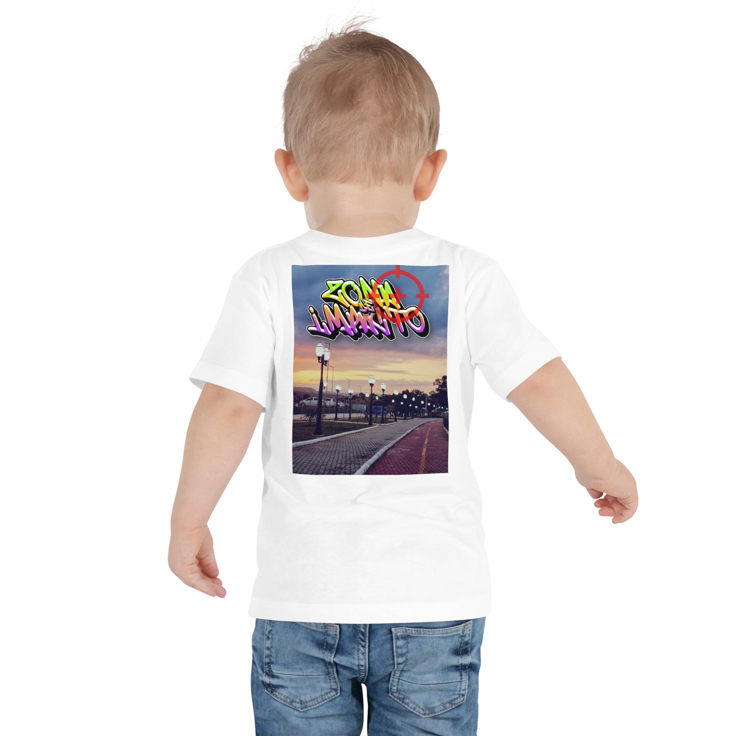 Camiseta Infantil bordado de Manga Curta Zona De Impacto