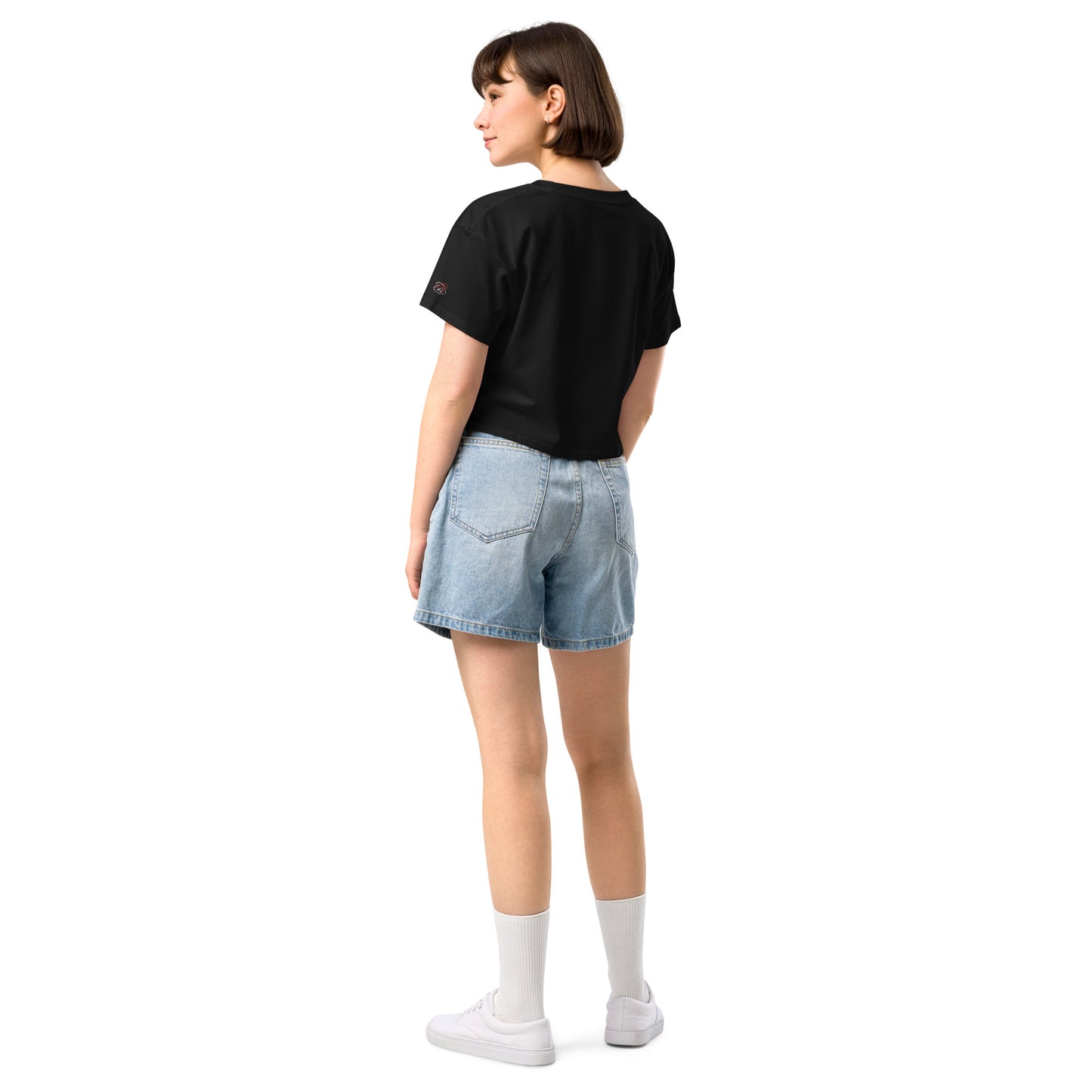 Cropped feminino Zona De Impacto bordado